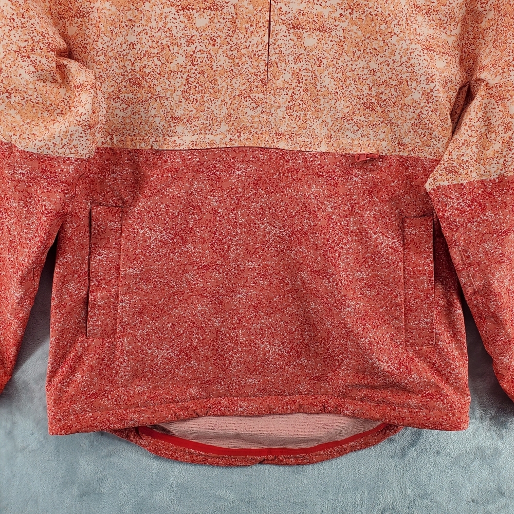 Outdoor Voices Hoodie Women Small Orange Speckled Colorblock Zip Windbreaker - Picture 2 of 9